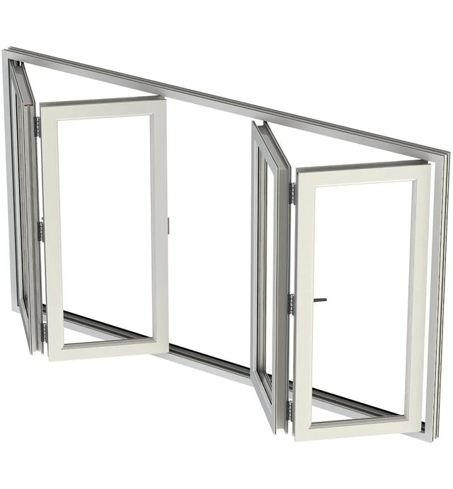 Door Window Direct Aluminum Bifold Window 96"Wx36"H - OUT SWING FROM EXTERIOR VIEW image 0
