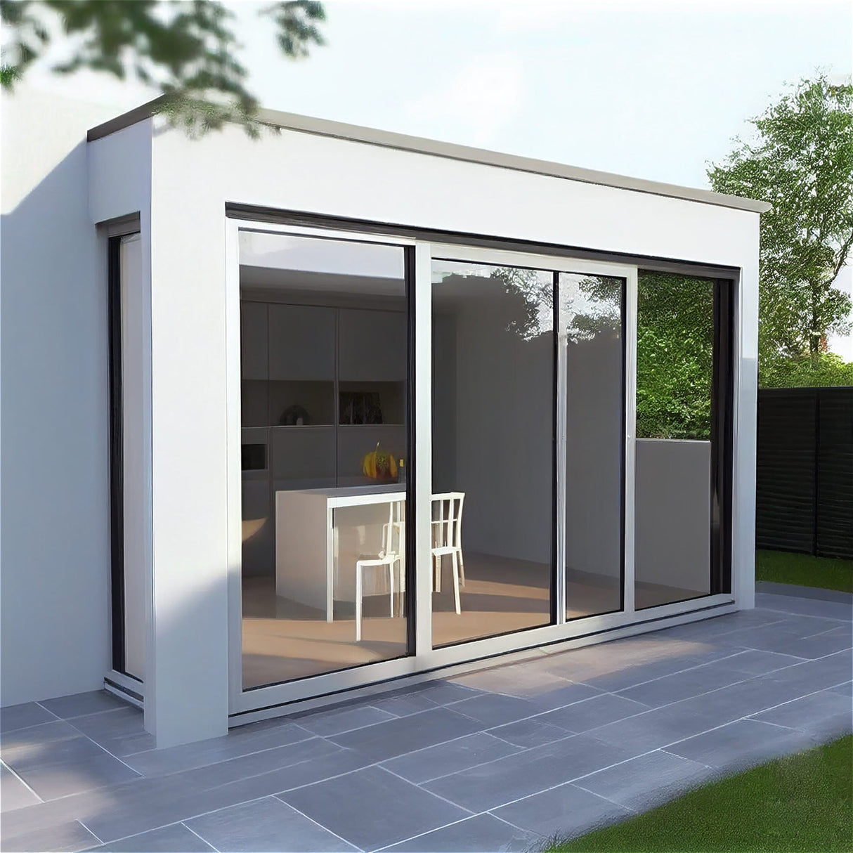 Aluminum Sliding Door 96"Wx96"H - White image