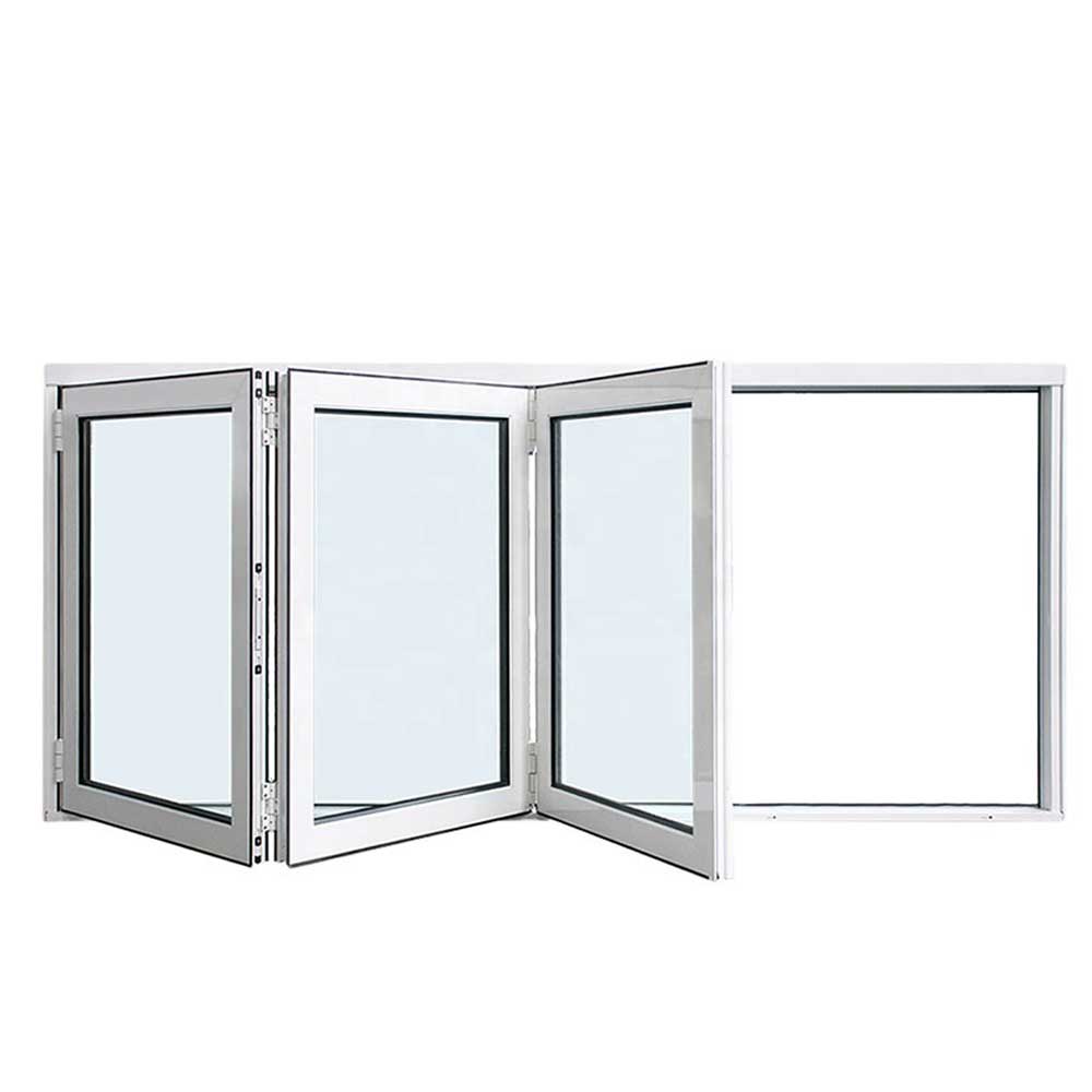 Door Window Direct Aluminum Bifold Window 72"Wx48"H - OUT SWING FROM EXTERIOR VIEW image