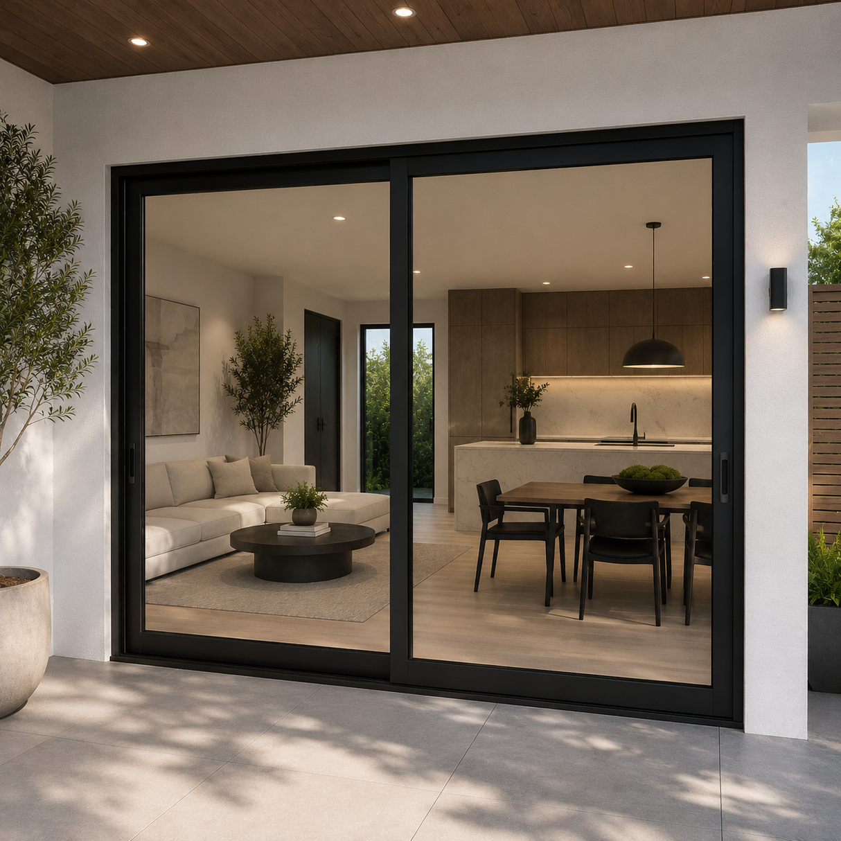 72"x96" Custom Energy Efficient Aluminum Sliding Doors