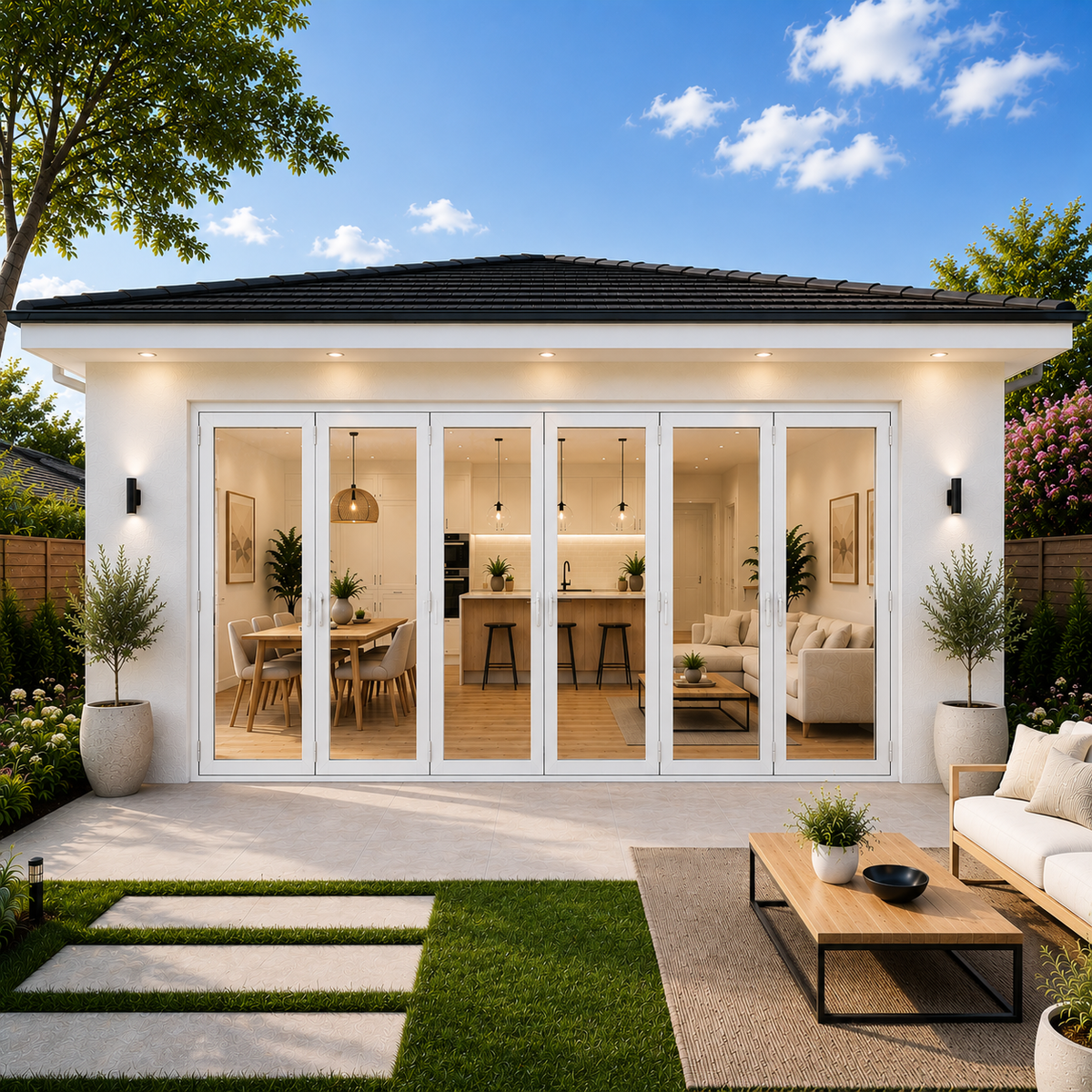 192"x 80" Custom Energy Efficient Aluminum Bifold Door