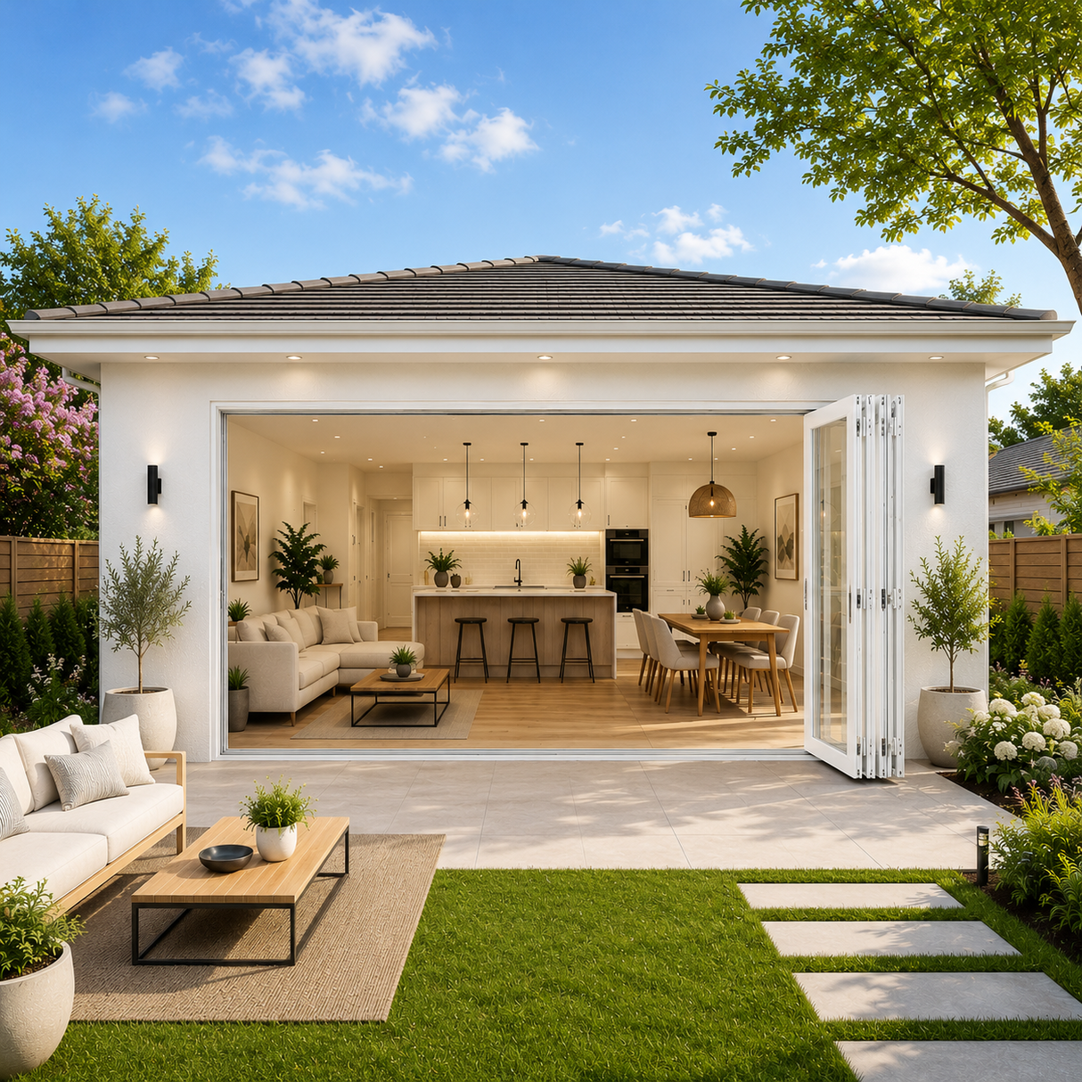 120"x96" Custom Energy Efficient Aluminum Bifold Door