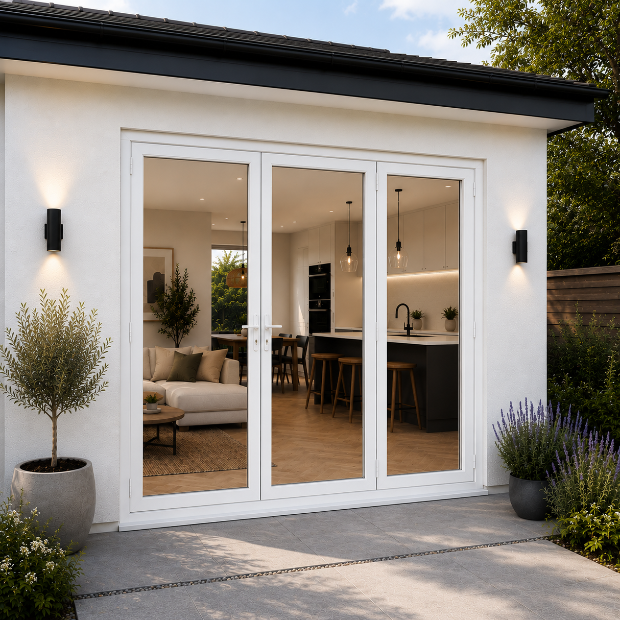 108" x 80" Custom Energy Efficient Aluminum Bifold Door