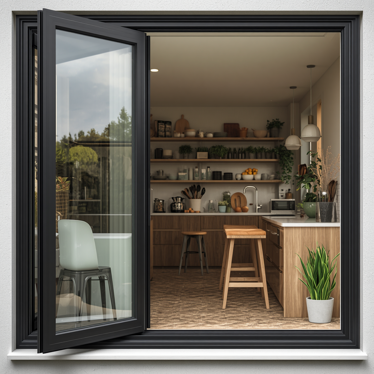 48"x36" Custom Energy-Efficient Aluminum Bifold Window