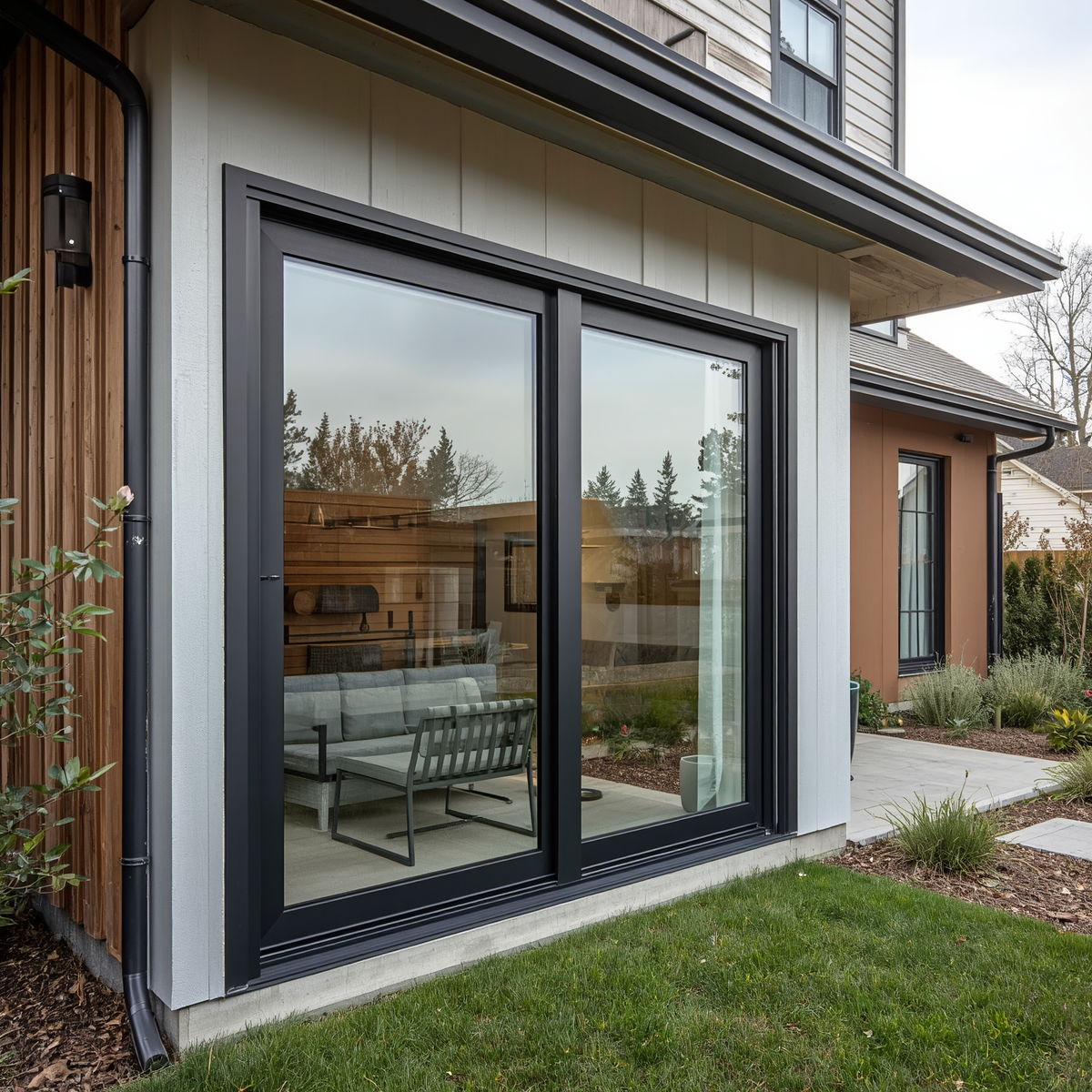 96"x80" Custom Energy Efficient Aluminum Sliding Doors