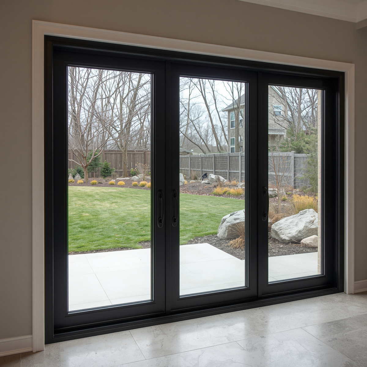 108"x80" Custom Energy Efficient Aluminum Sliding Doors