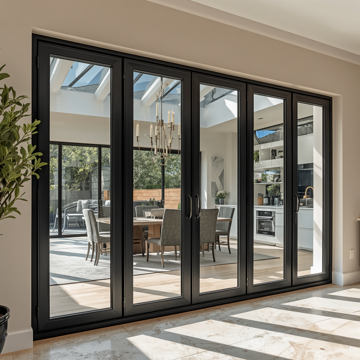 216"x80" Custom Energy Efficient Aluminum Bifold Door