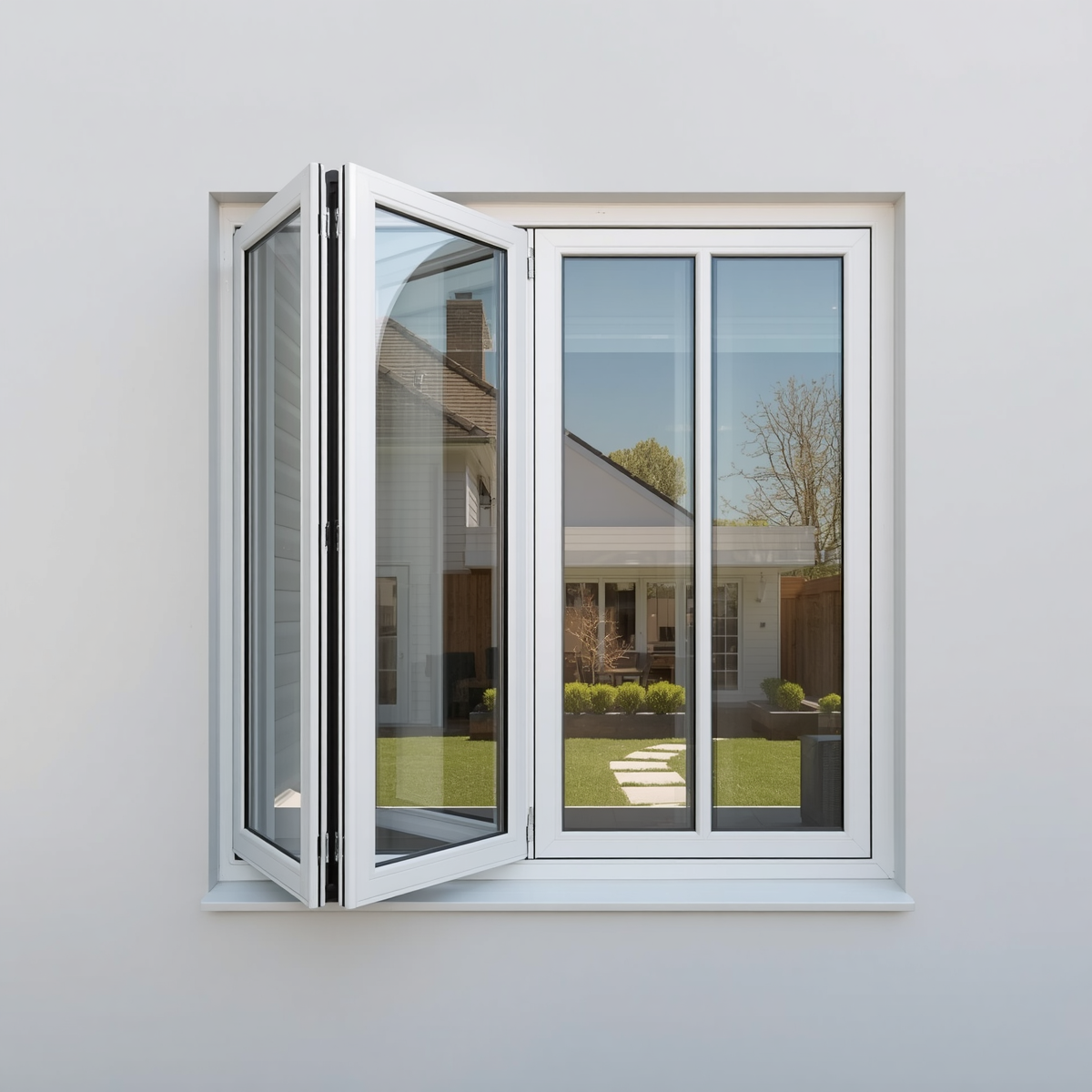 96"x48" Custom Energy Efficient Aluminum Bifold Window