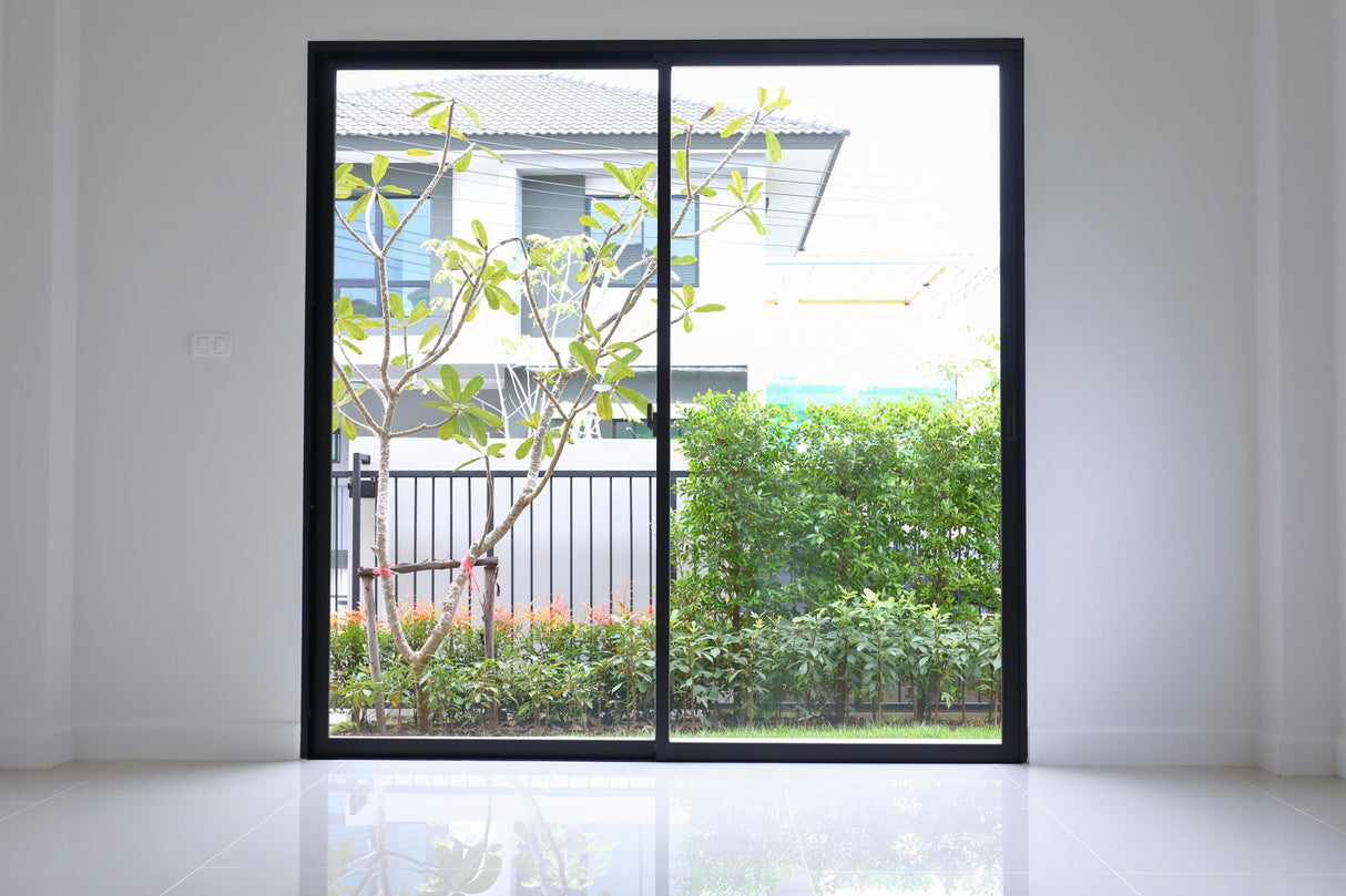 Aluminum Sliding Door 72"Wx80"H - Black image
