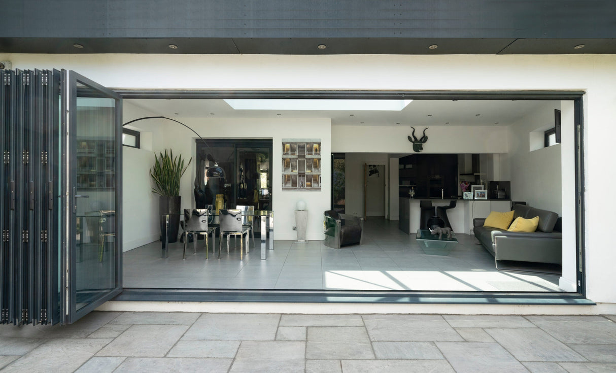 Aluminum Bifold Door 192"Wx96"H - OUT SWING FROM EXTERIOR VIEW image 20