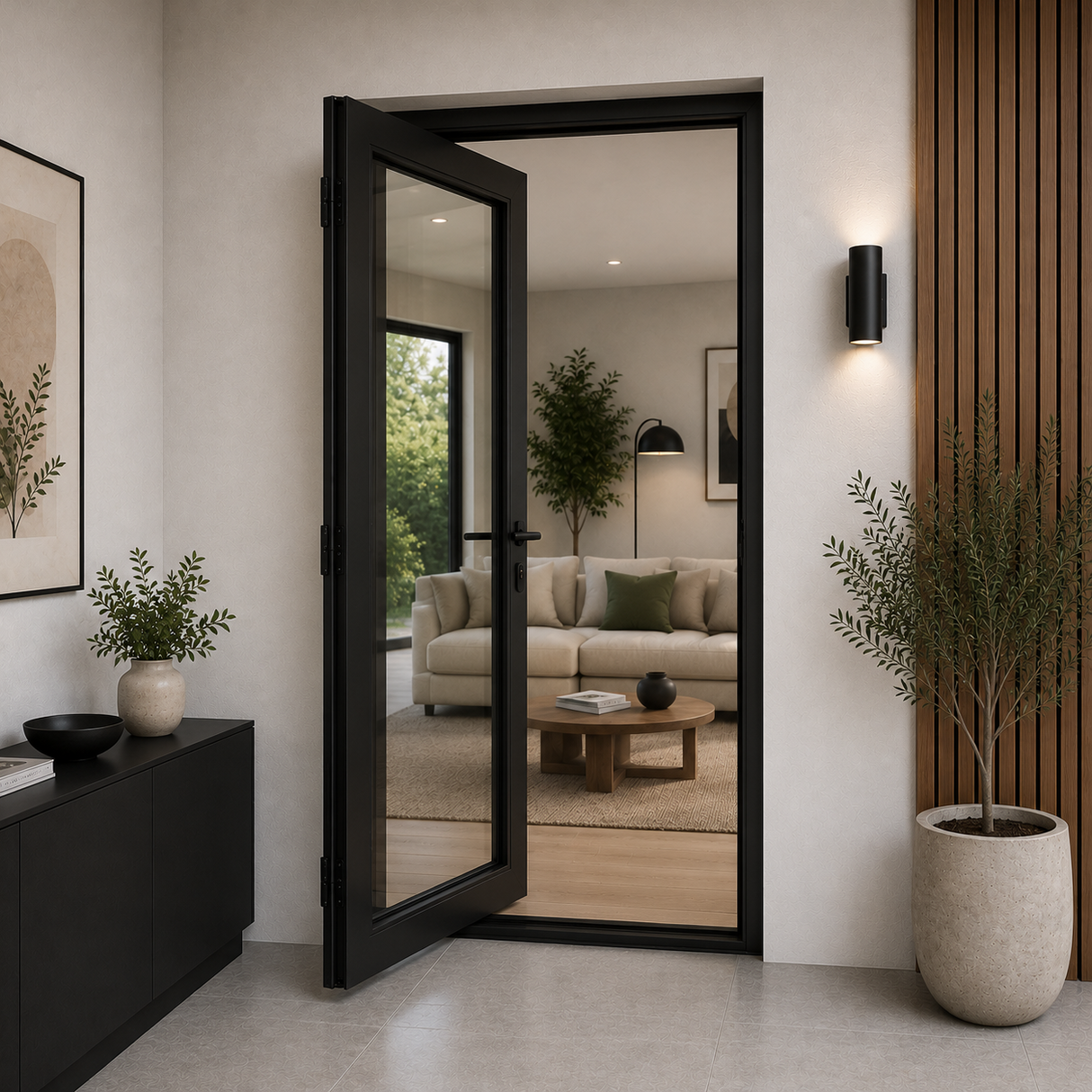 32"x96" Custom Energy-Efficient Aluminum French Door