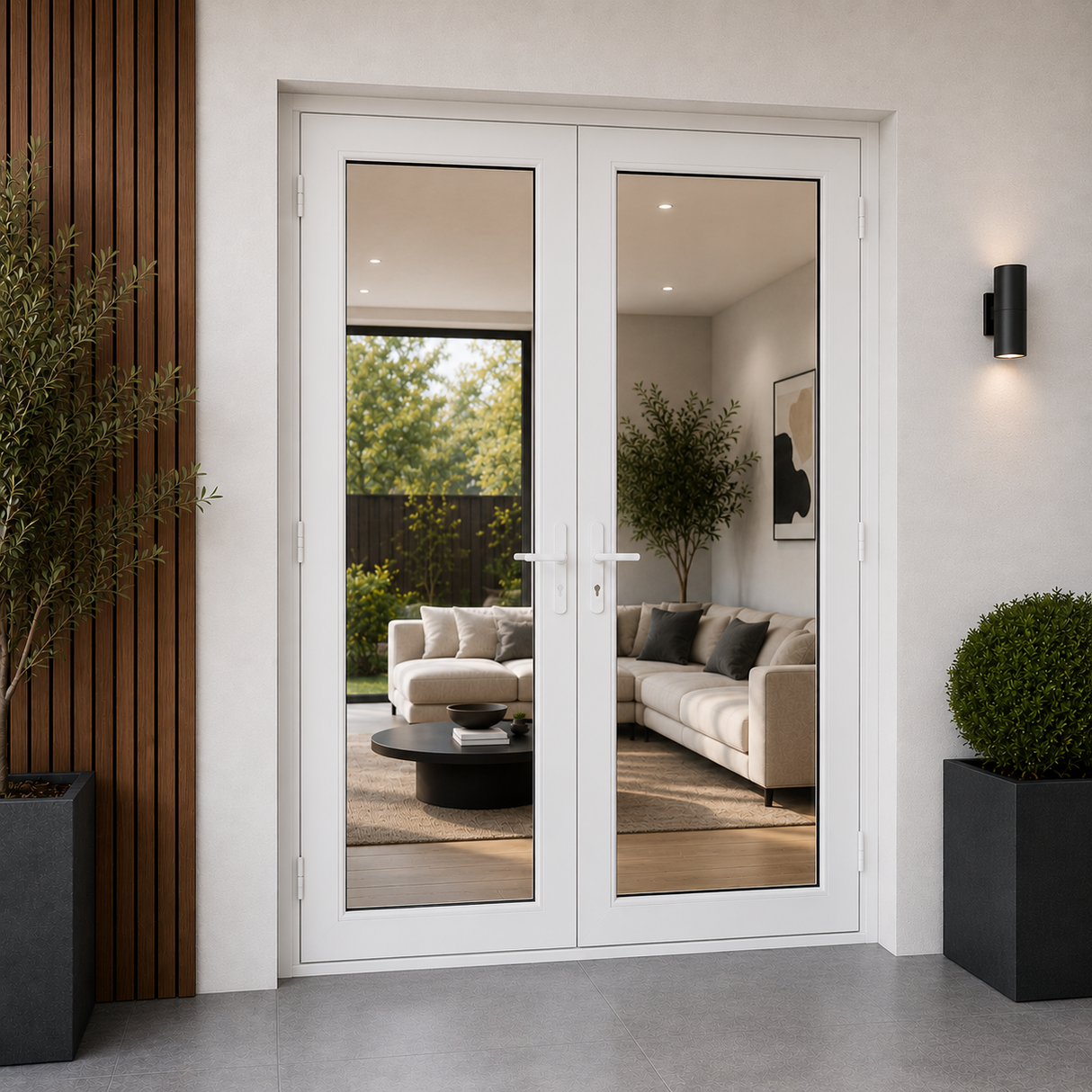42"x96" Custom Energy-Efficient Aluminum French Door