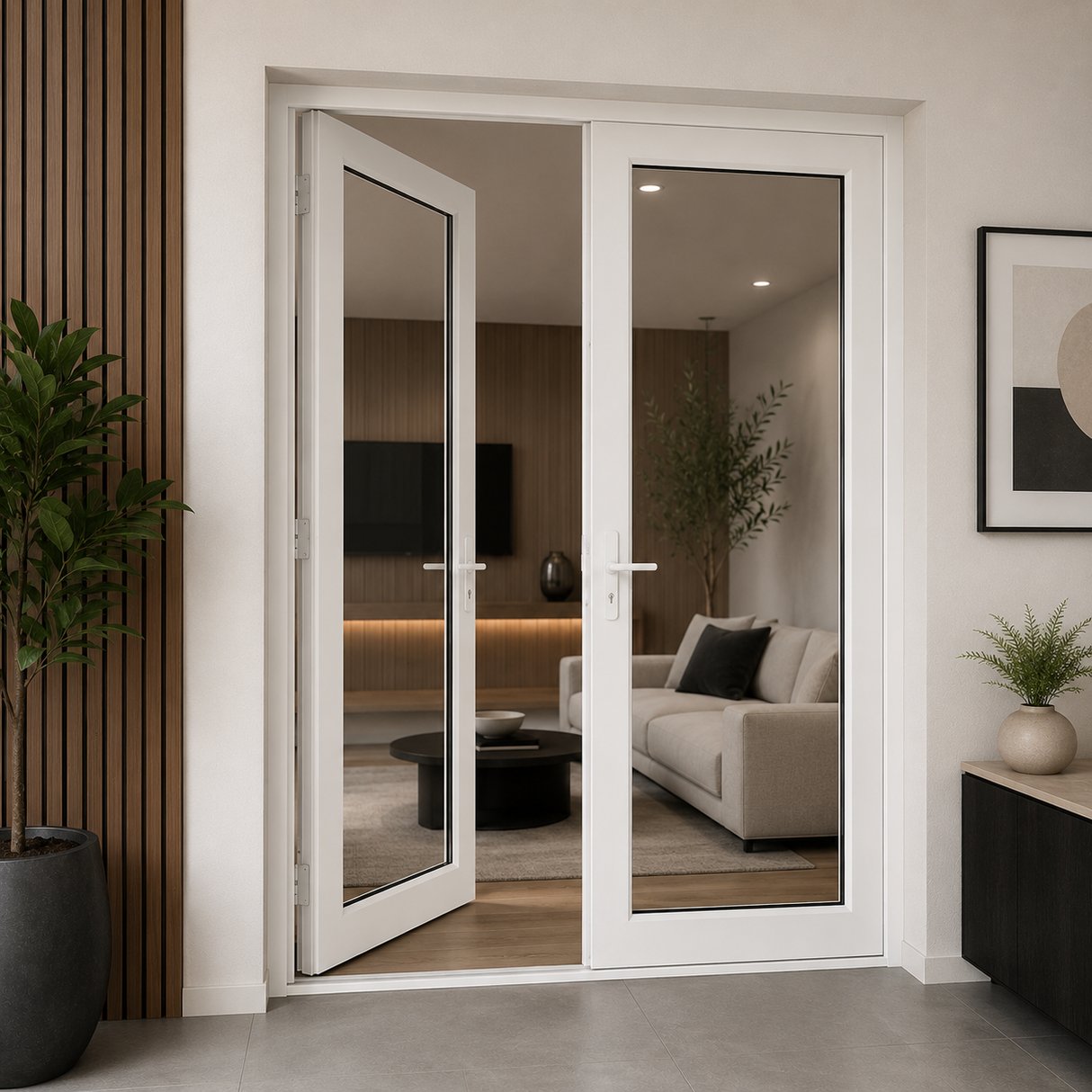 42"x96" Custom Energy-Efficient Aluminum French Door