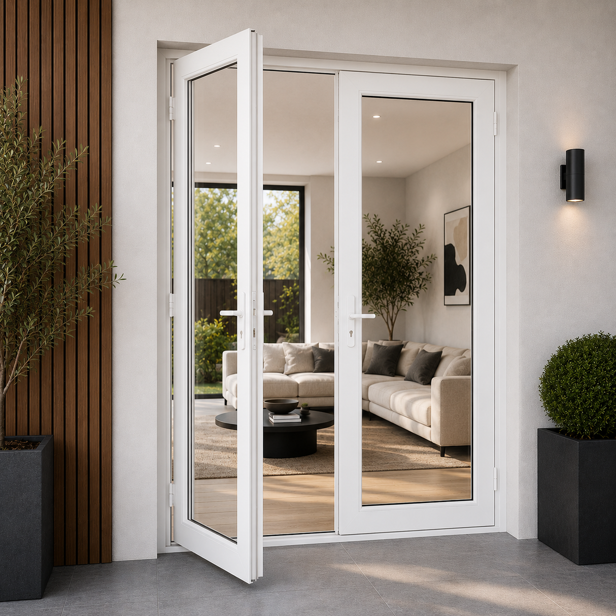 42"x96" Custom Energy-Efficient Aluminum French Door