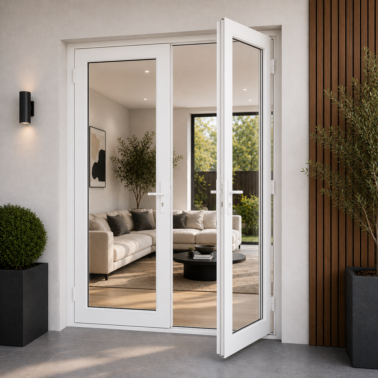 42"x96" Custom Energy-Efficient Aluminum French Door