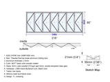 Aluminum Bifold Door 216"Wx80"H - OUT SWING FROM EXTERIOR VIEW image