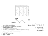 Clearance - Aluminum Bifold Door 96"Wx96"H - OUT SWING EXTERIOR VIEW image 1