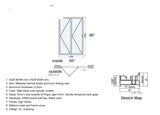 Aluminum Bifold Door 60"Wx96"H - OUT SWING FROM EXTERIOR VIEW image 1