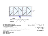 Aluminum Bifold Door 192"Wx80"H - OUT SWING FROM EXTERIOR VIEW image 3