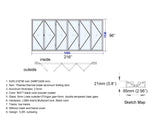 Aluminum Bifold Door 216"Wx96"H - OUT SWING FROM EXTERIOR VIEW image