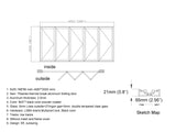 Aluminum Bifold Door 168"Wx96"H - OUT SWING FROM EXTERIOR VIEW image