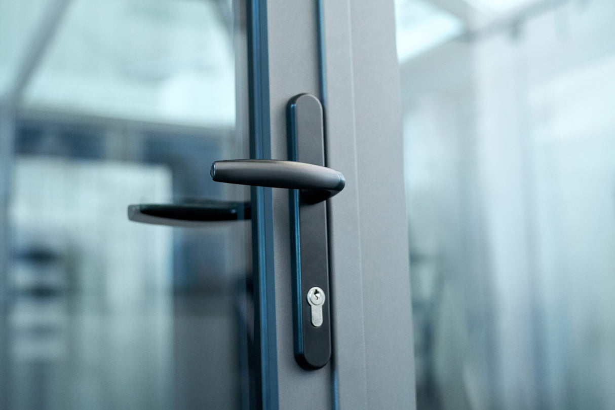 Aluminum Bifold Door 144"Wx96"H - OUT SWING FROM EXTERIOR VIEW image 5
