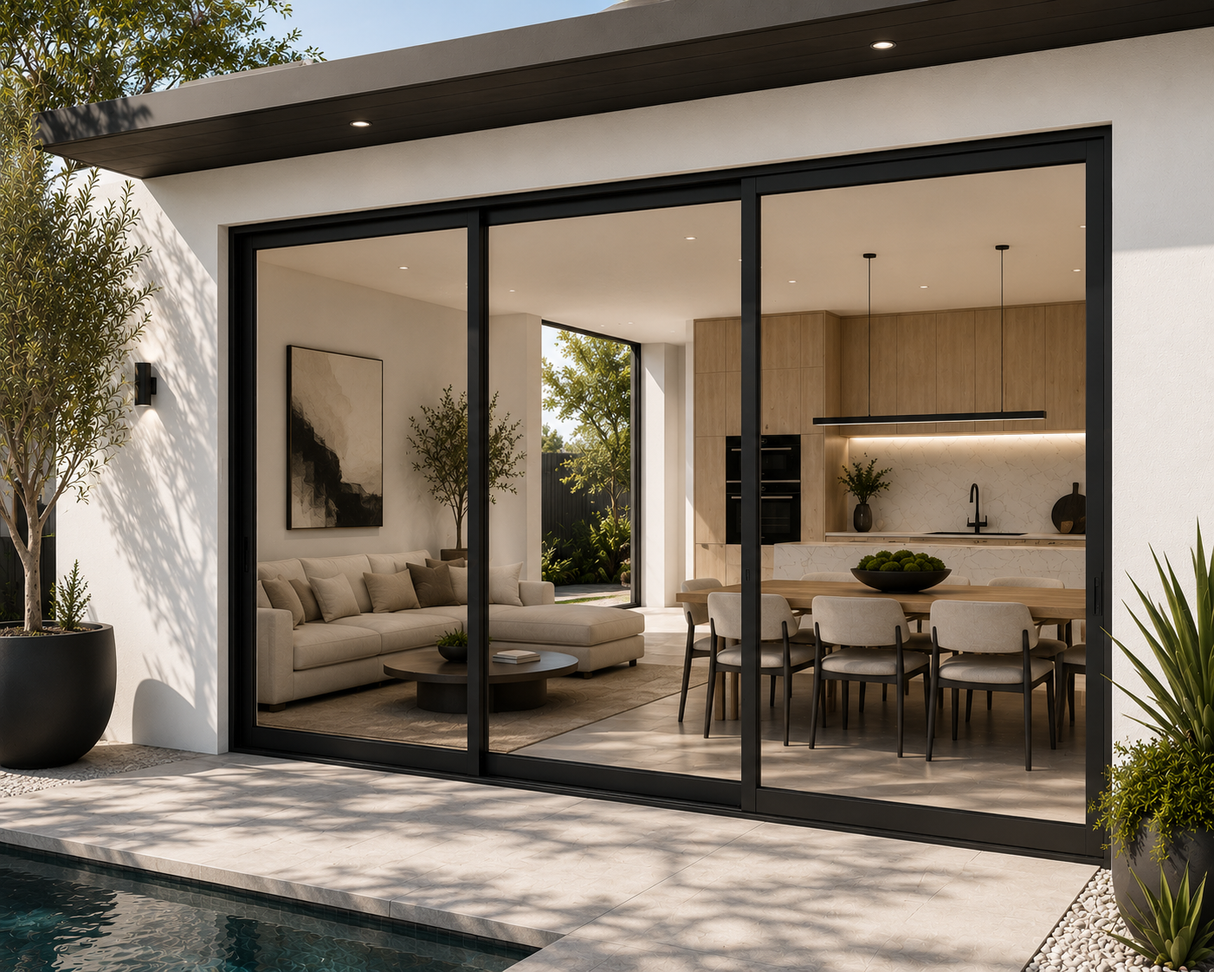 144"x96" Custom Energy-Efficient Aluminum Sliding Doors