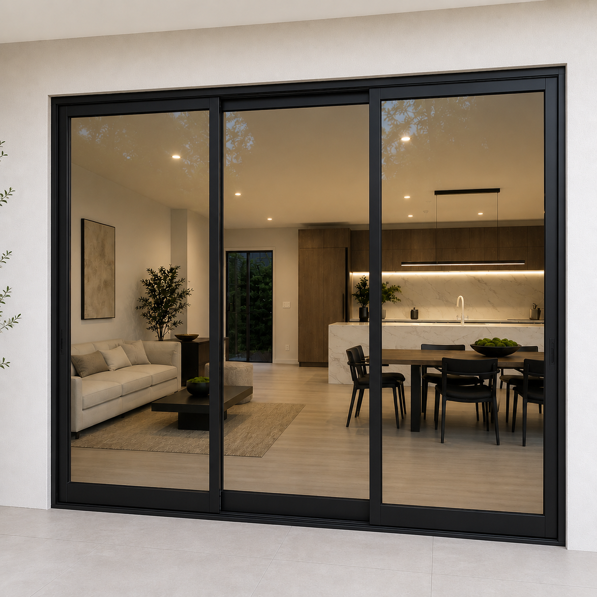 144"x96" Custom Energy-Efficient Aluminum Sliding Doors