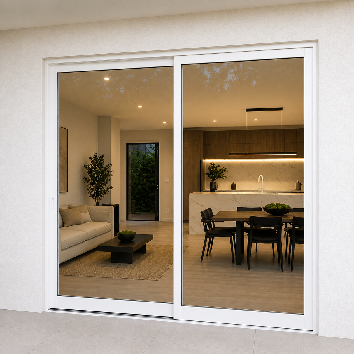 72"x80" Custom Energy Efficient Aluminum Sliding Doors