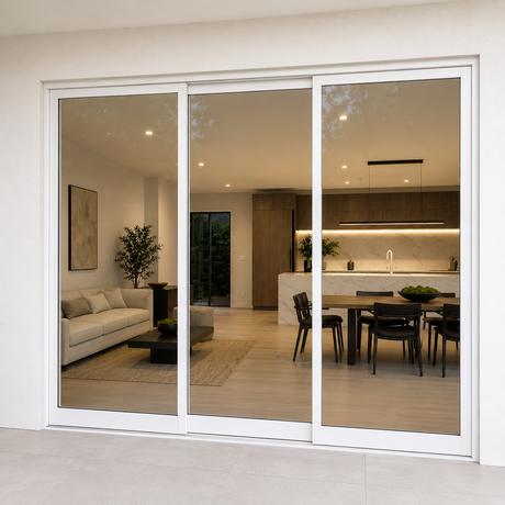 120"x80" Custom Energy Efficient Aluminum Sliding Doors