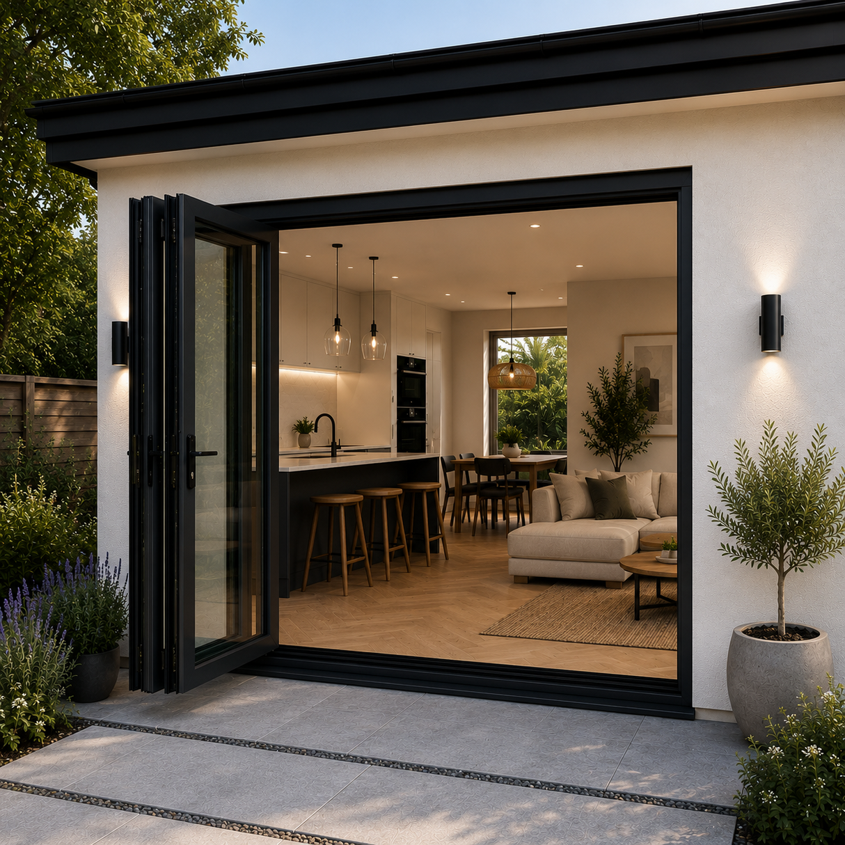 108" x 80" Custom Energy Efficient Aluminum Bifold Door