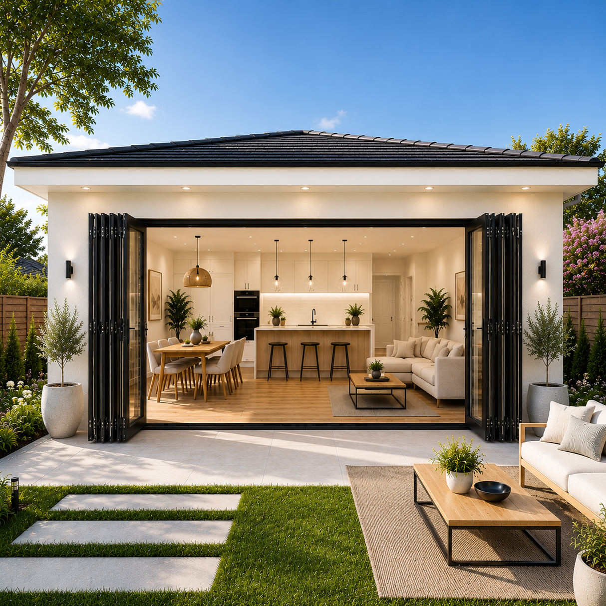 120"x96" Custom Energy Efficient Aluminum Bifold Door