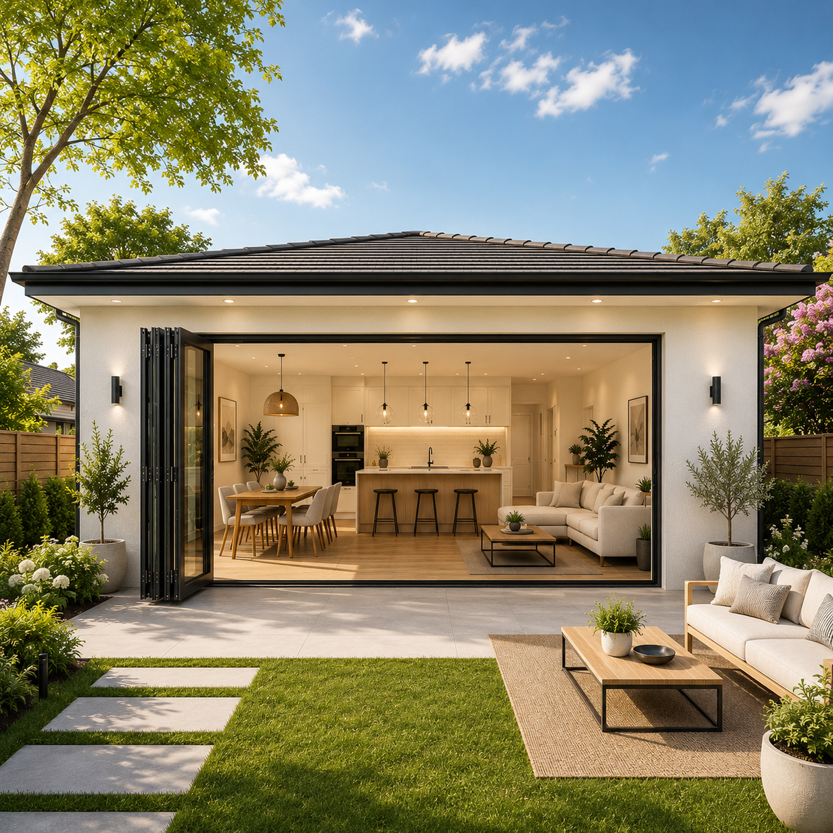 120"x96" Custom Energy Efficient Aluminum Bifold Door