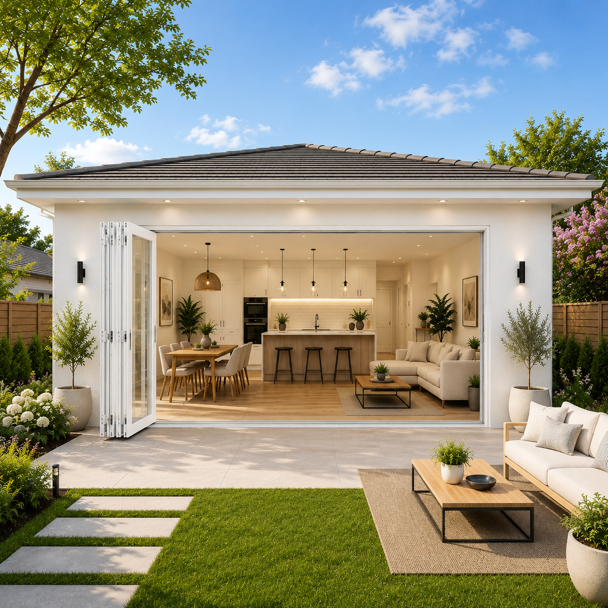 120"x96" Custom Energy Efficient Aluminum Bifold Door