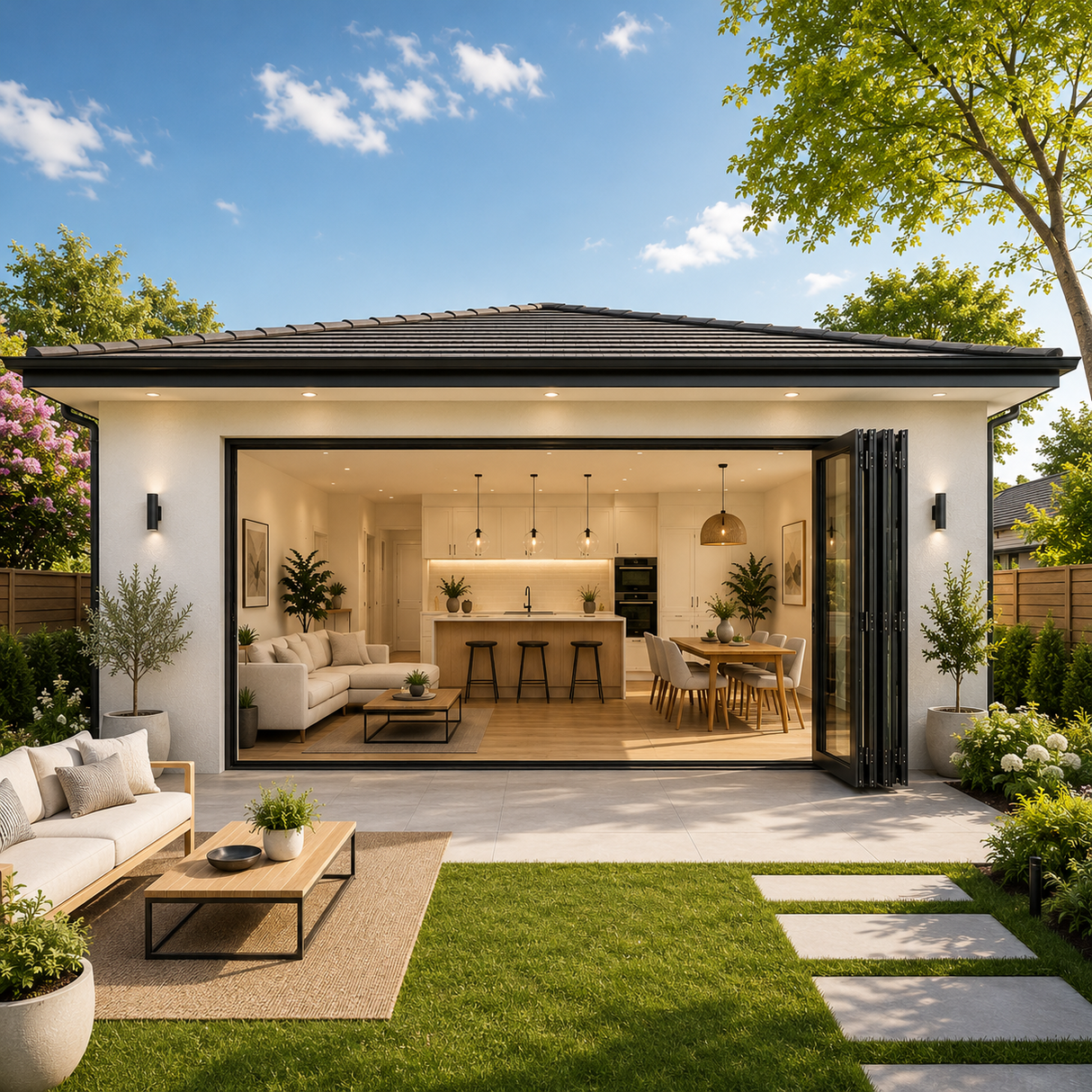 120"x96" Custom Energy Efficient Aluminum Bifold Door