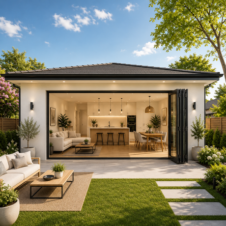 144"x80" Custom Energy Efficient Aluminum Bifold Door