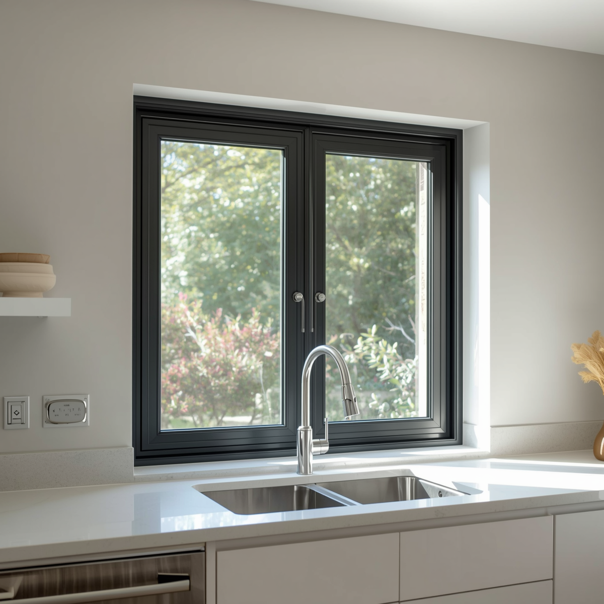 48"x42" Custom Energy-Efficient Aluminum Bifold Window