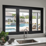 96"x48" Custom Energy Efficient Aluminum Bifold Window