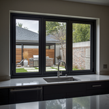 96"x42" Custom Energy-Efficient Aluminum Bifold Window