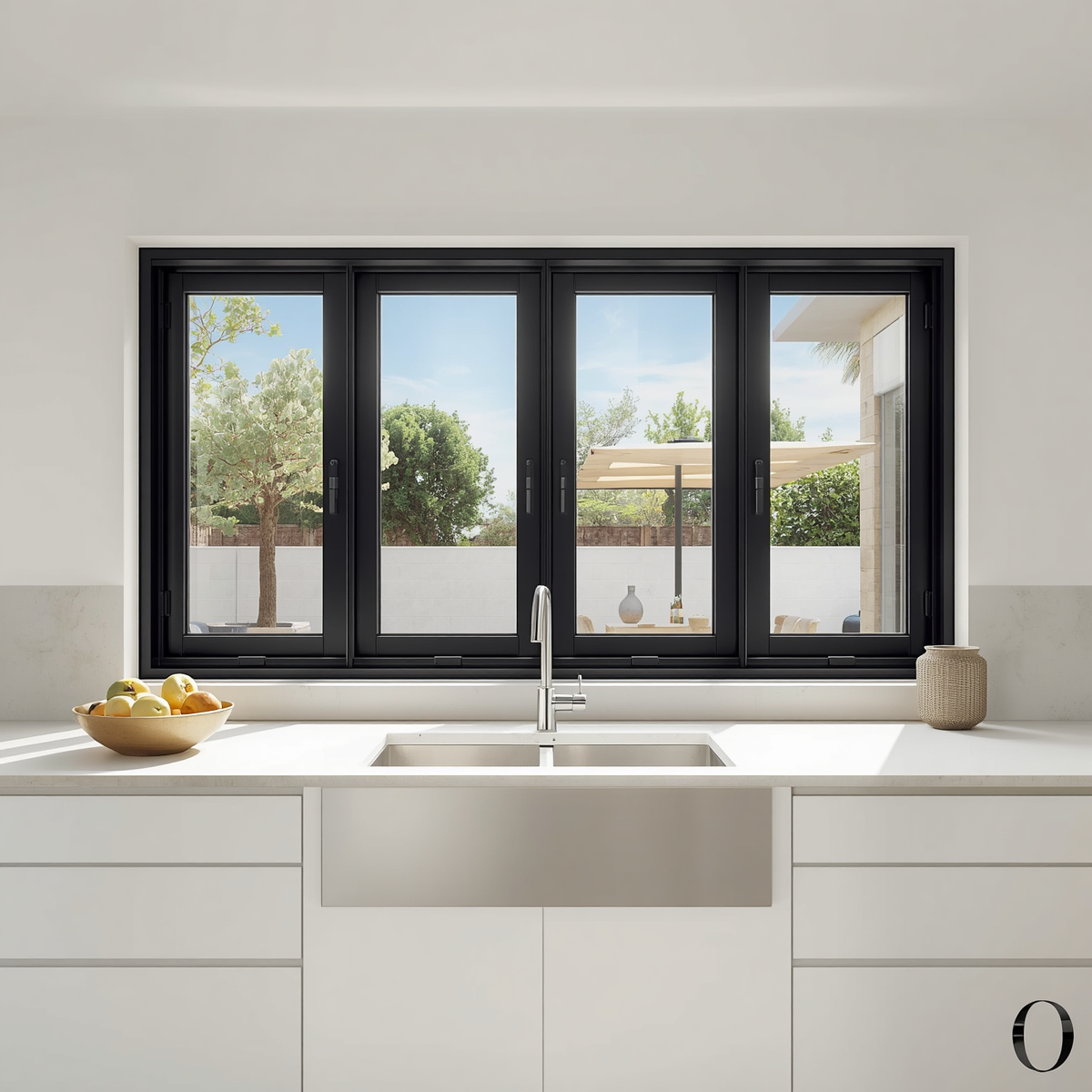96"x42" Custom Energy-Efficient Aluminum Bifold Window