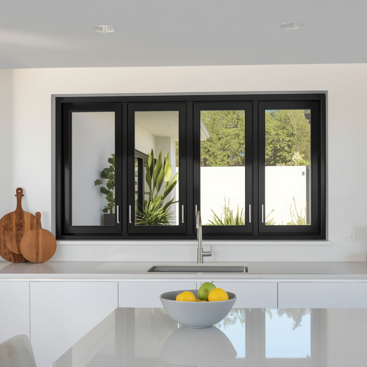 96"x42" Custom Energy-Efficient Aluminum Bifold Window