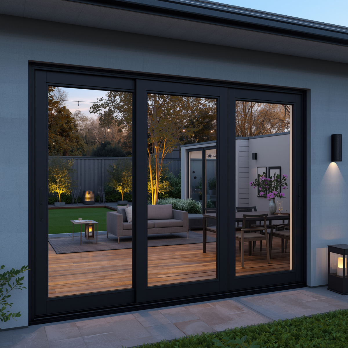 144"x80" Custom Energy Efficient Aluminum Sliding Doors