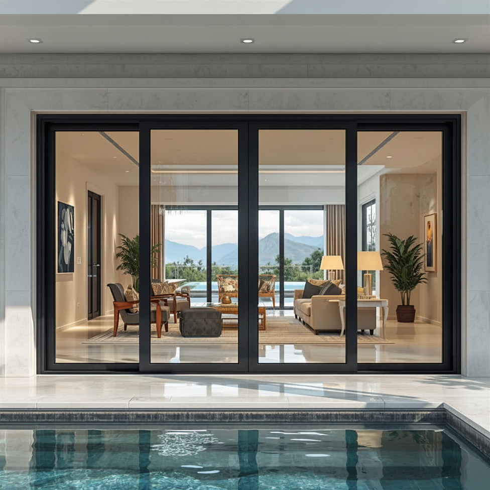 144"x80" Custom Energy Efficient Aluminum Sliding Doors