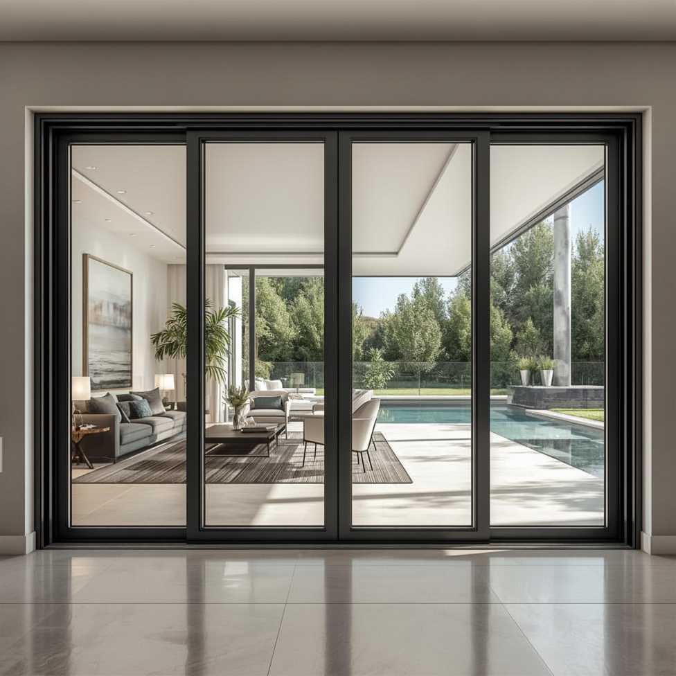 144"x96" Custom Energy-Efficient Aluminum Sliding Doors