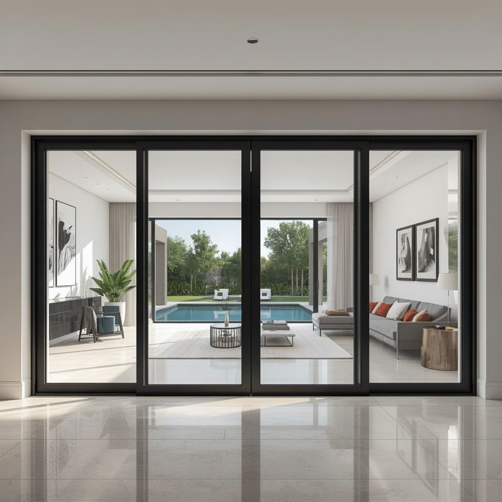 144"x80" Custom Energy Efficient Aluminum Sliding Doors