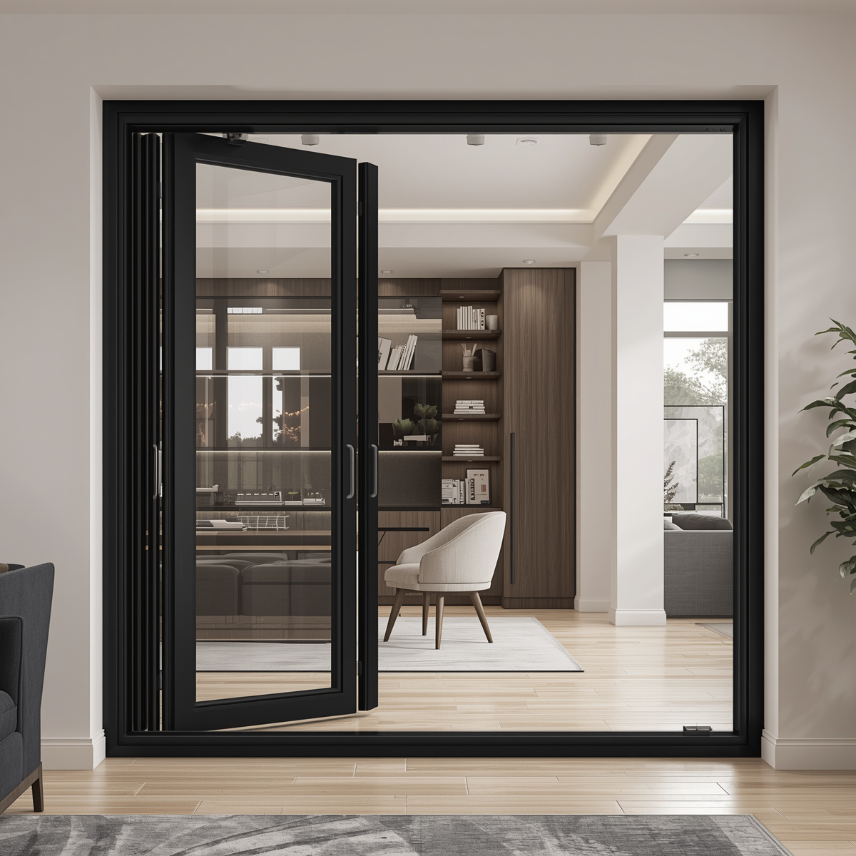 72"x80" Custom Energy Efficient Aluminum Bifold Door