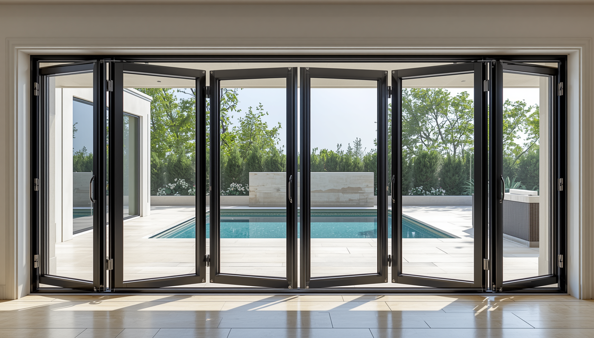 216"x96" Custom Energy Efficient Aluminum Bifold Door