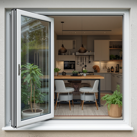 60"x60" Custom Energy-Efficient Aluminum Bifold Window