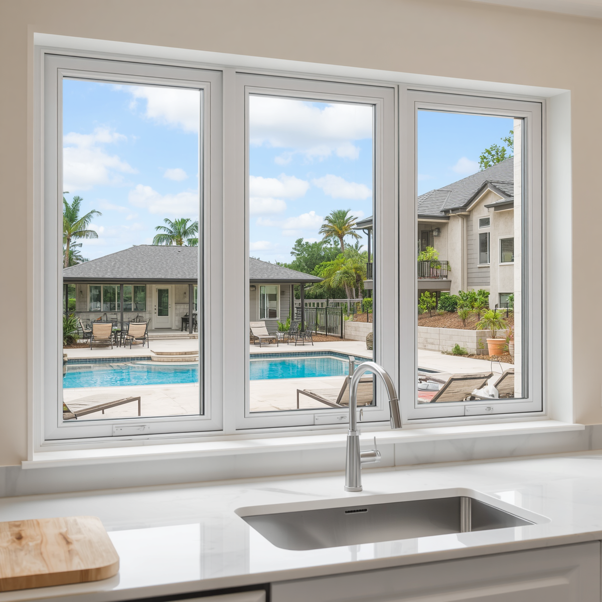 96"x36" Custom Energy Efficient Aluminum Bifold Window