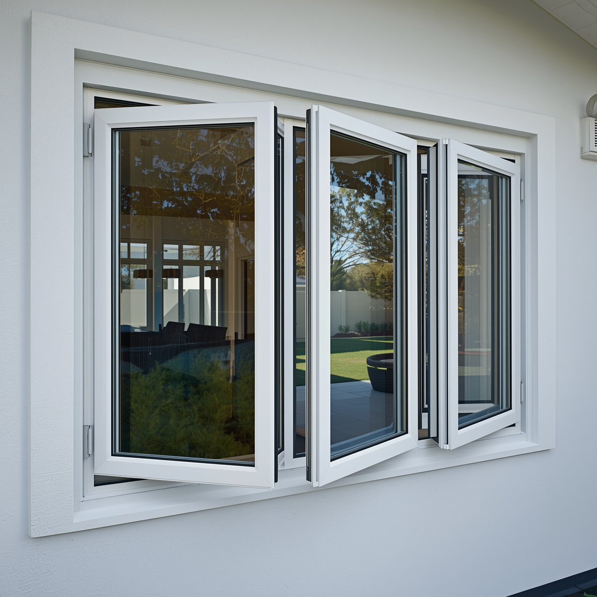 96"x42" Custom Energy-Efficient Aluminum Bifold Window